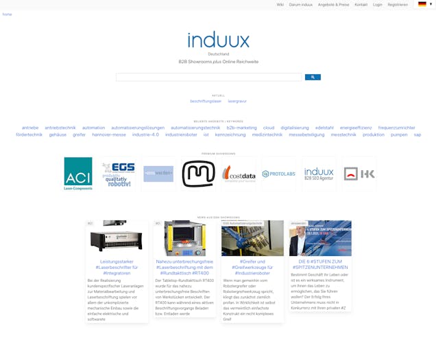 induux Startseite